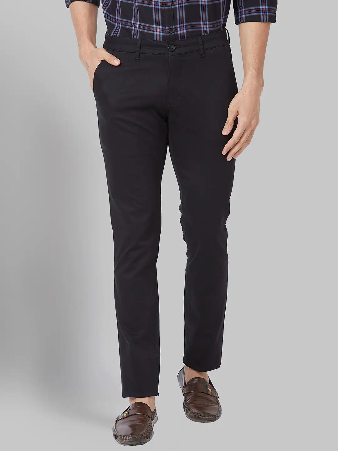 Men Super Slim White Trouser