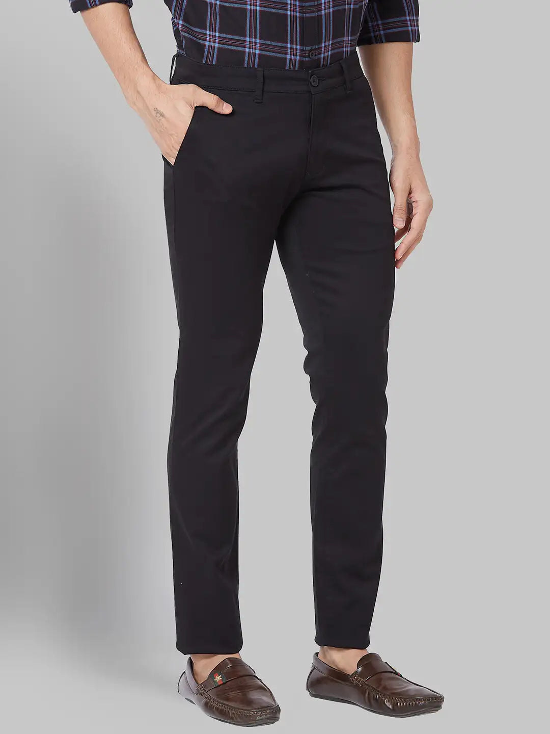 Men Super Slim White Trouser