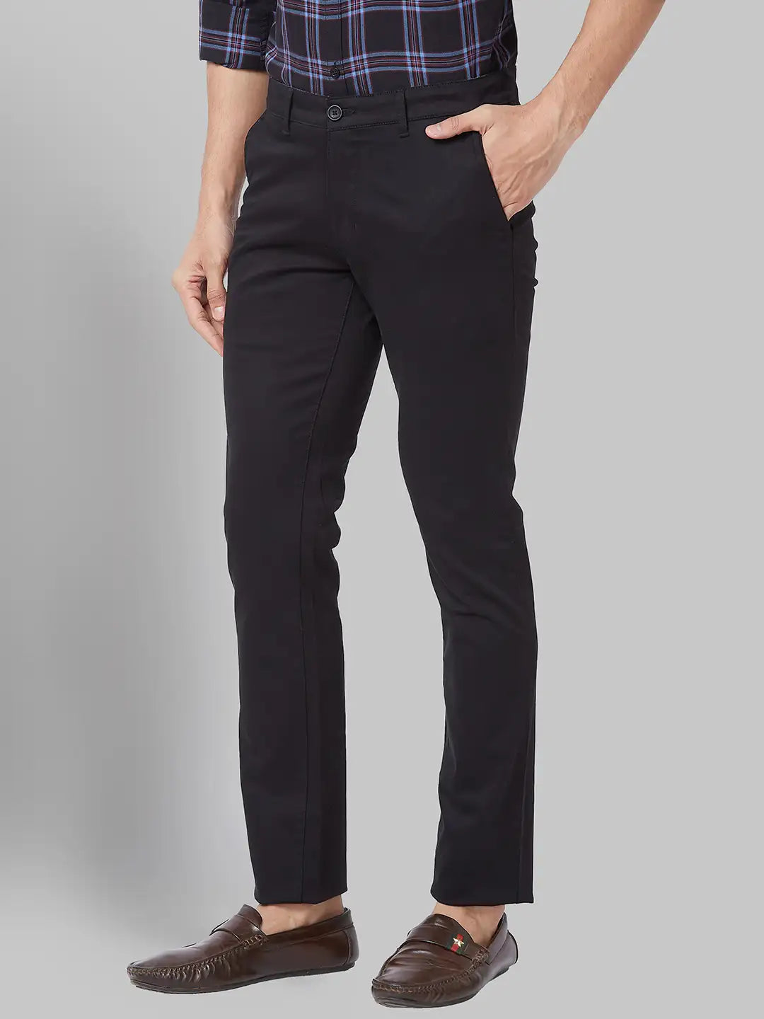 Men Super Slim White Trouser