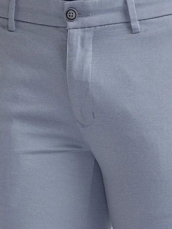 Men Super Slim Fit Green Trouser