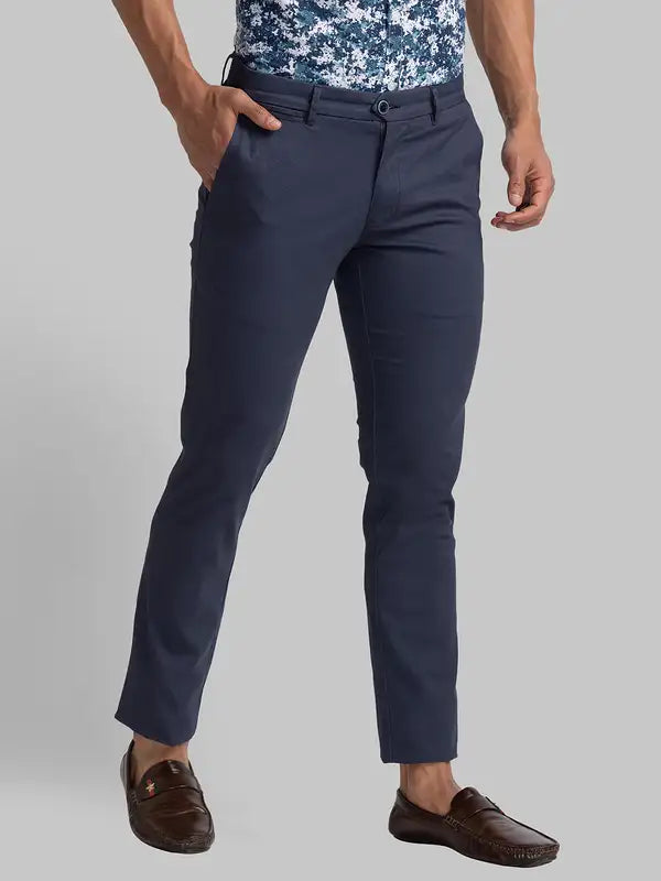 Men Super Slim Fit Brown Trouser