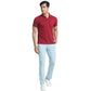 Men Slim Fit Blue Trouser