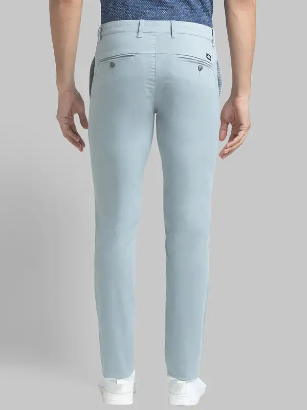 Men Super Slim Fit Green Trouser