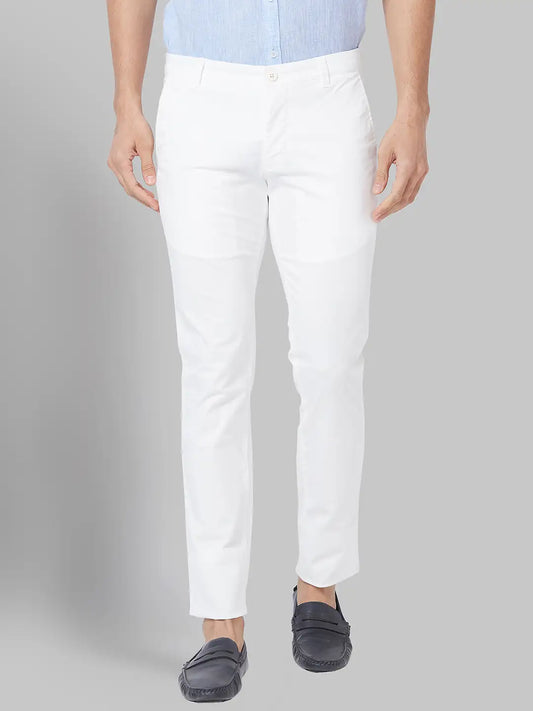 Men Slim Tapered Fit Grey Trouser
