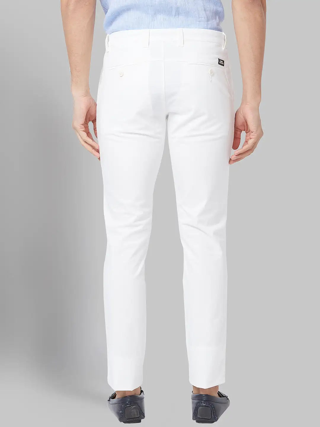 Men Slim Tapered Fit Grey Trouser