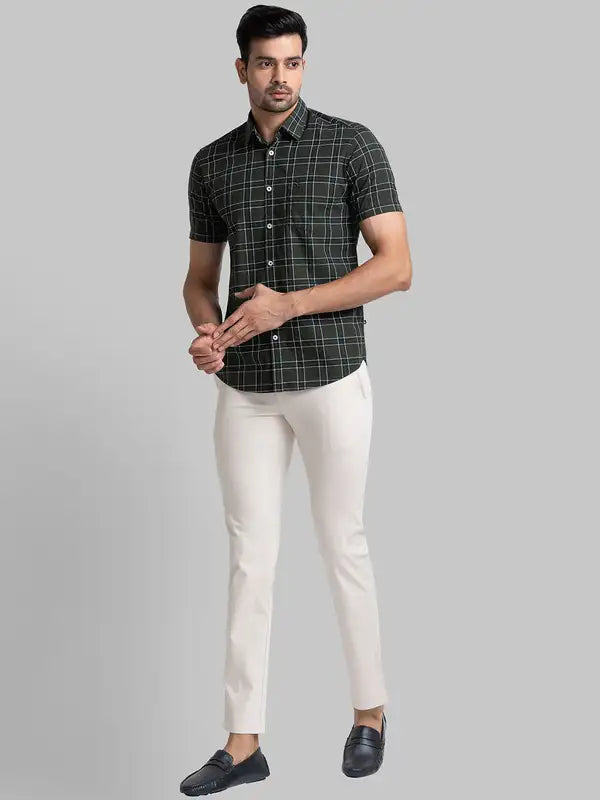 Men Super Slim Fit Grey Trouser