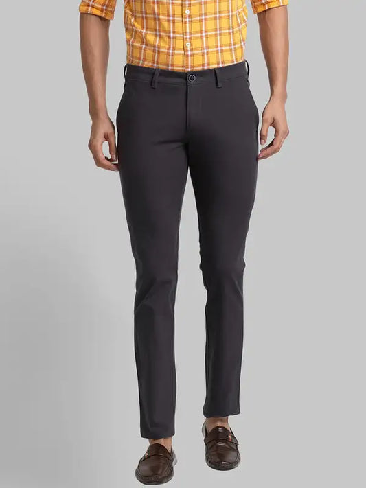 Men Super Slim Fit Khaki Trouser
