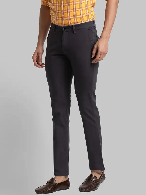 Men Super Slim Fit Khaki Trouser