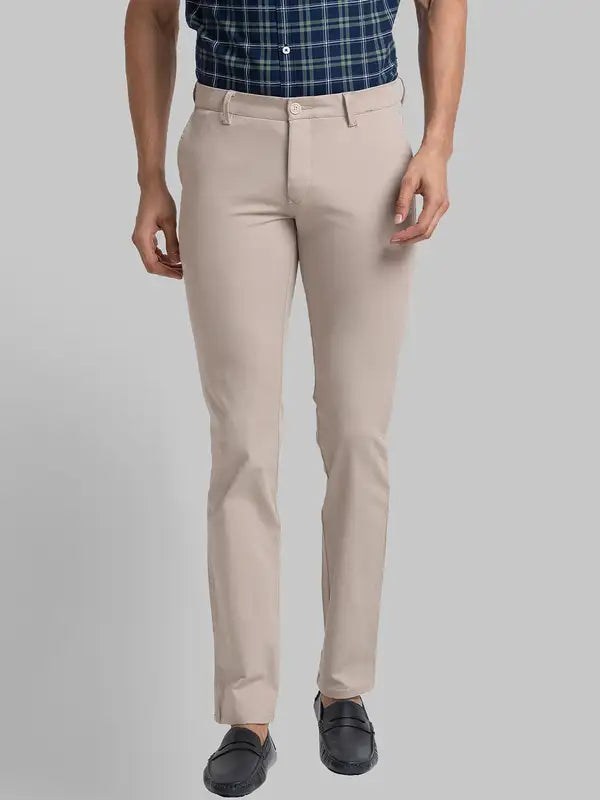 Men Super Slim Fit Blue Trouser