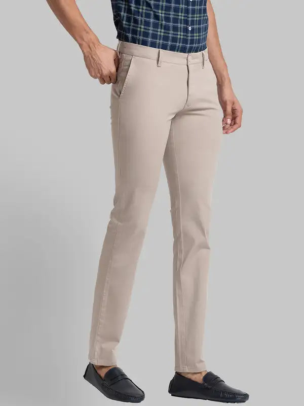 Men Super Slim Fit Blue Trouser