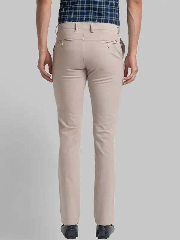 Men Super Slim Fit Blue Trouser