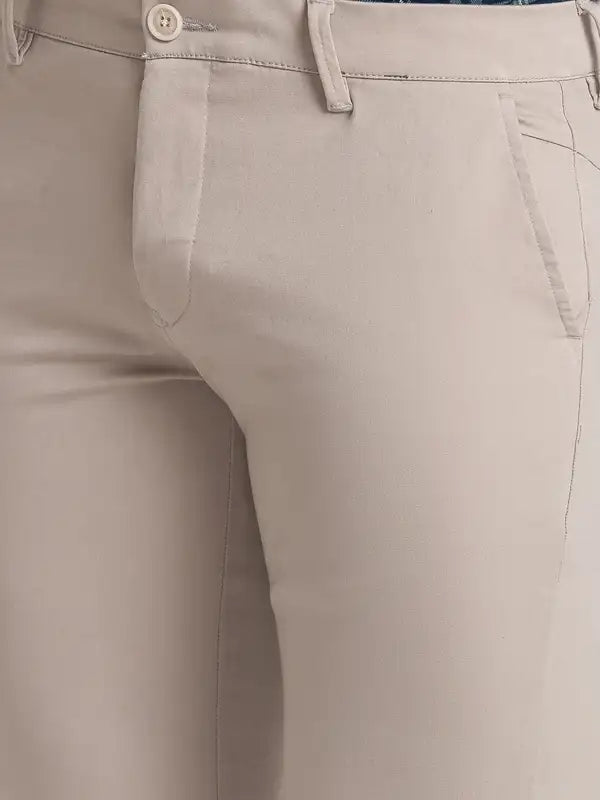 Men Super Slim Fit Blue Trouser