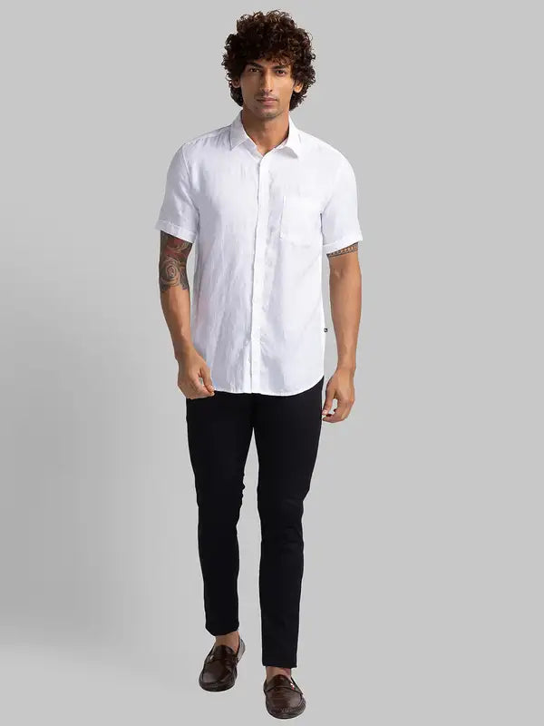 Men Super Slim Fit Fawn Trouser