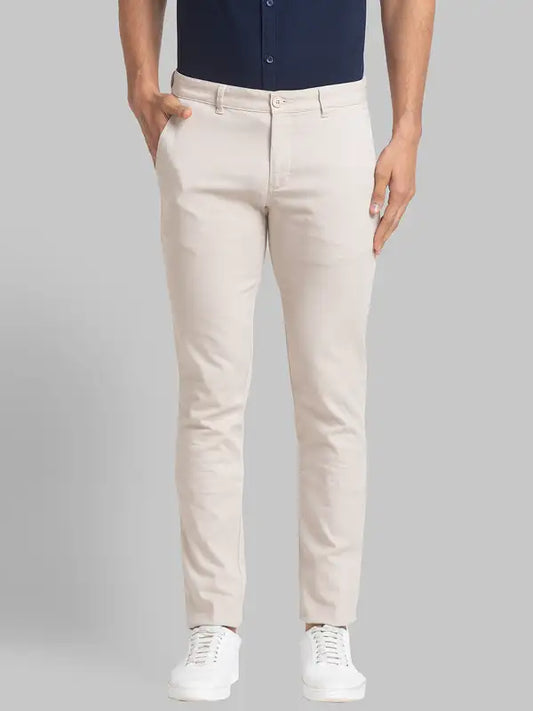 Men Super Slim Fit Grey Trouser