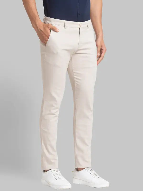 Men Super Slim Fit Grey Trouser