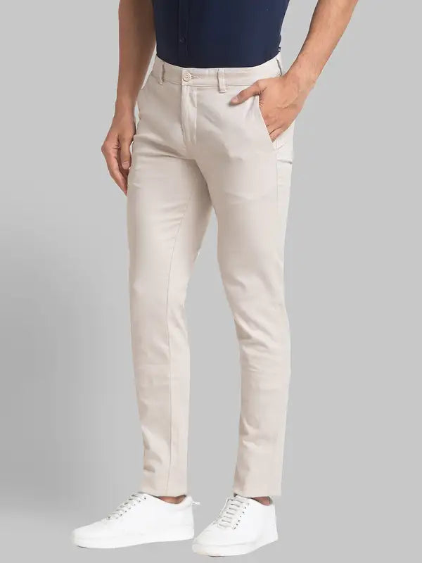 Men Super Slim Fit Grey Trouser
