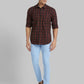 Men Slim Tapered Fit Blue Trouser