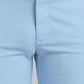 Men Slim Tapered Fit Blue Trouser