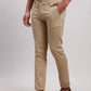 Men Brown Super Slim Fit Solid Cotton Blend Trouser