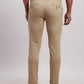 Men Brown Super Slim Fit Solid Cotton Blend Trouser