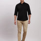Men Brown Super Slim Fit Solid Cotton Blend Trouser