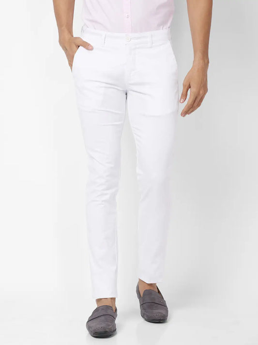 Parx Slim Fit Solid Light Fawn Trouser