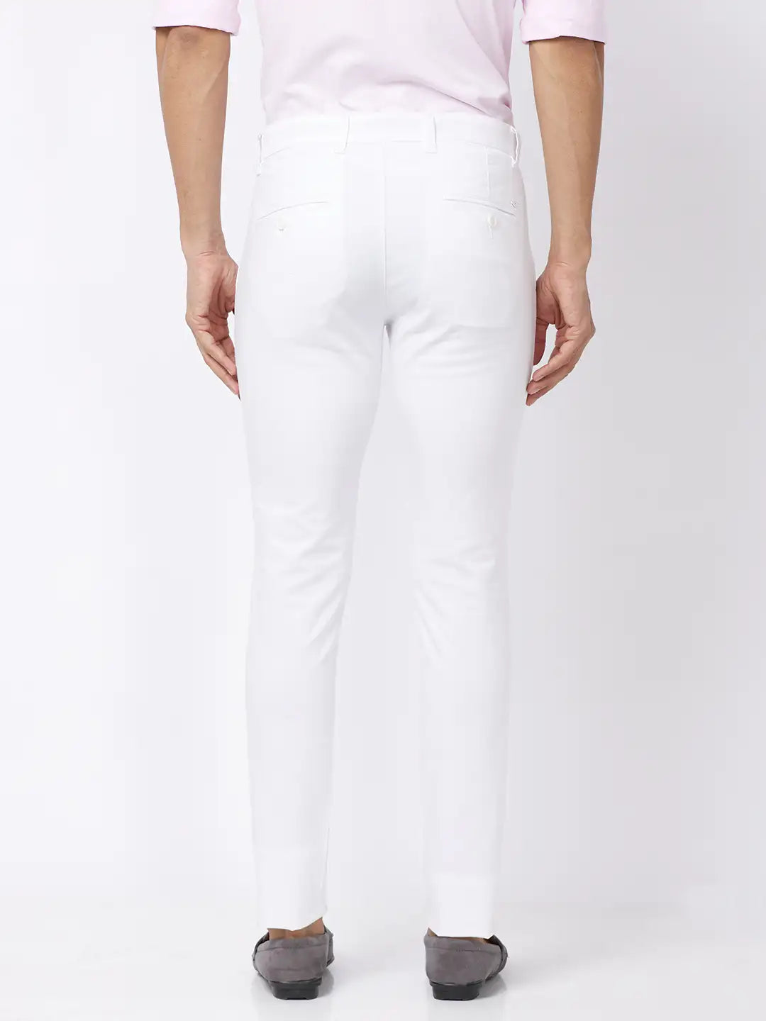 Parx Slim Fit Solid Light Fawn Trouser