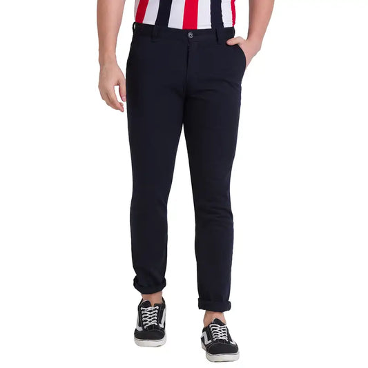 Men Lrt Fit Blue Trouser