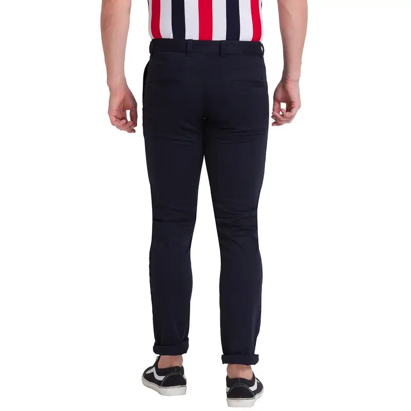 Men Lrt Fit Blue Trouser
