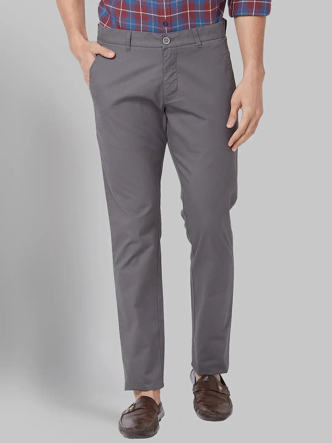 Men Slim Tapered Fit Black Trouser