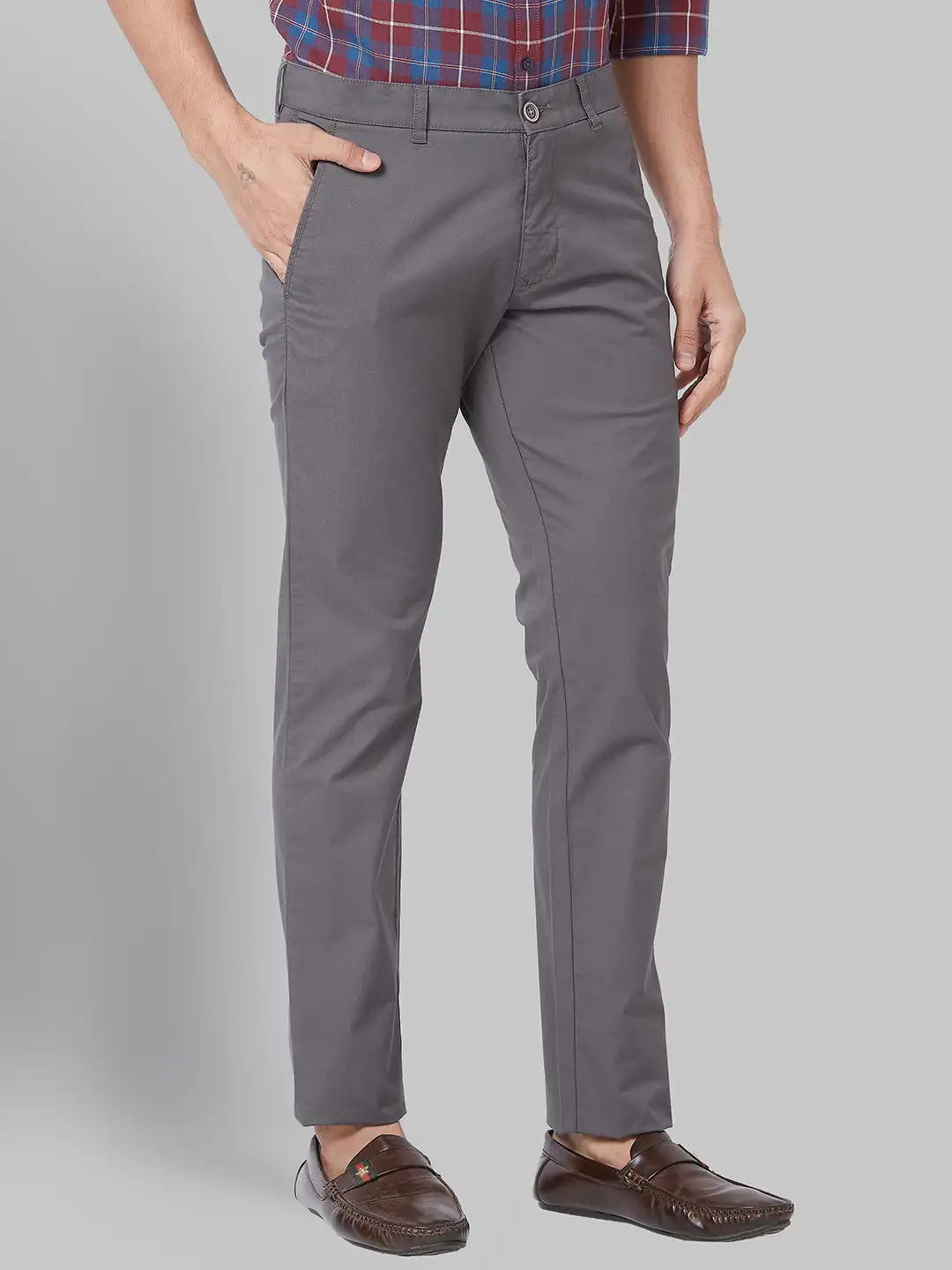 Men Slim Tapered Fit Black Trouser