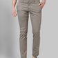 Men Slim Tapered Fit Brown Trouser