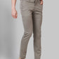 Men Slim Tapered Fit Brown Trouser