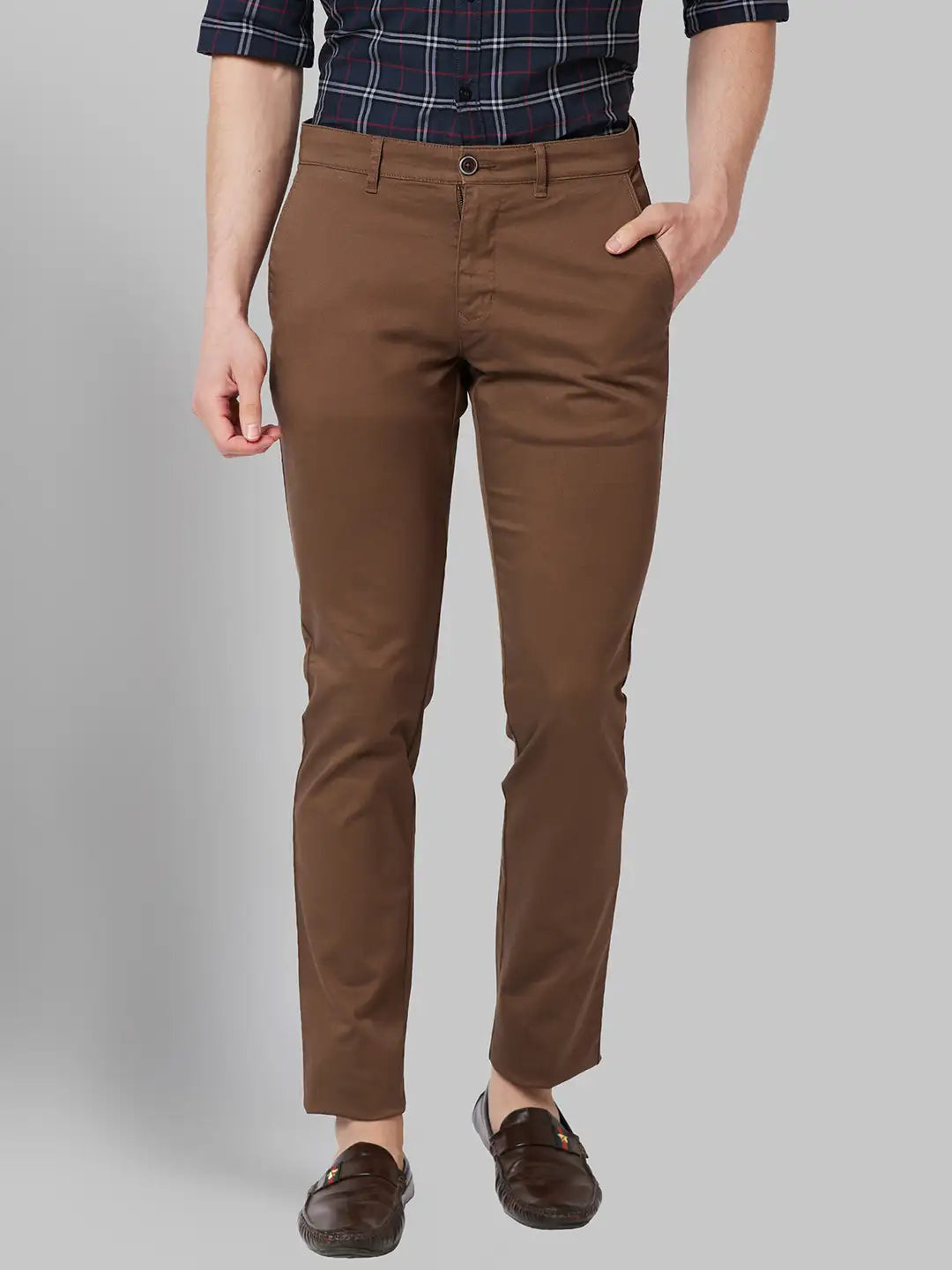 Men Lrt Fit Grey Trouser