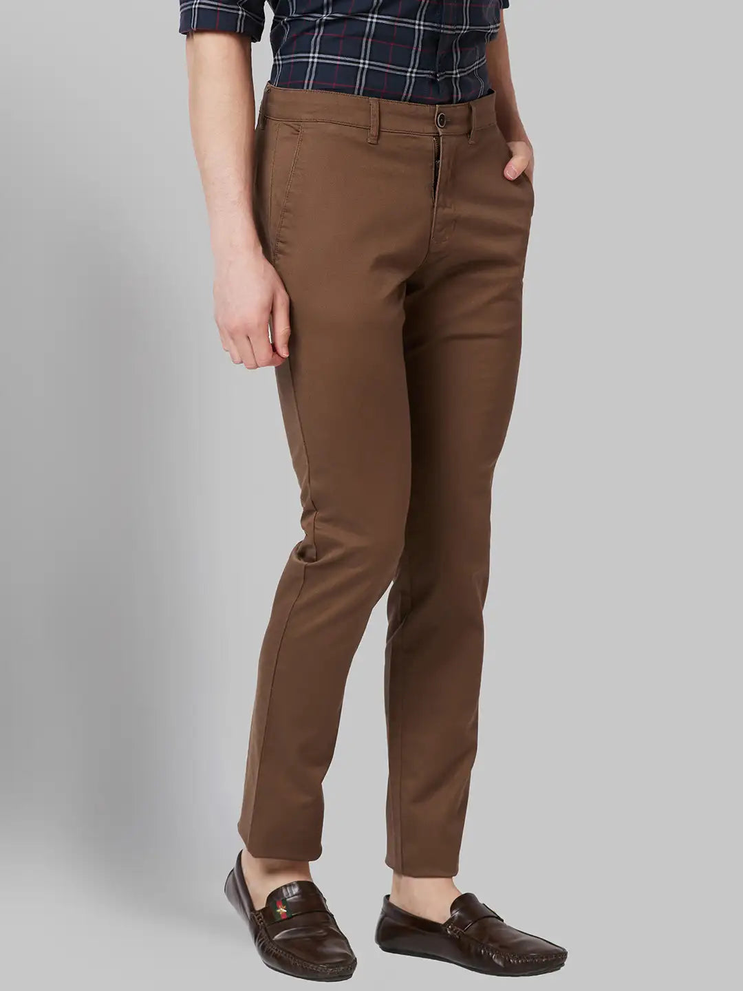 Men Lrt Fit Grey Trouser