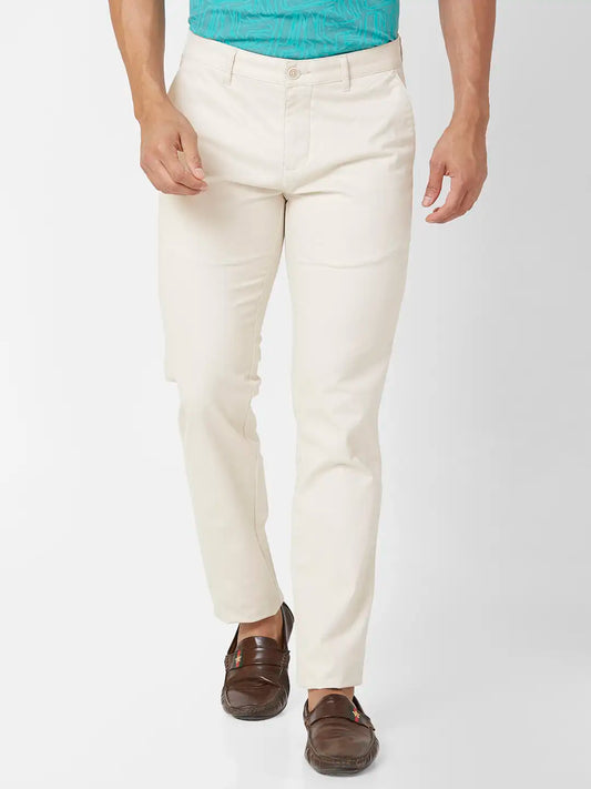 Parx Slim Fit Solid Medium Grey Trouser