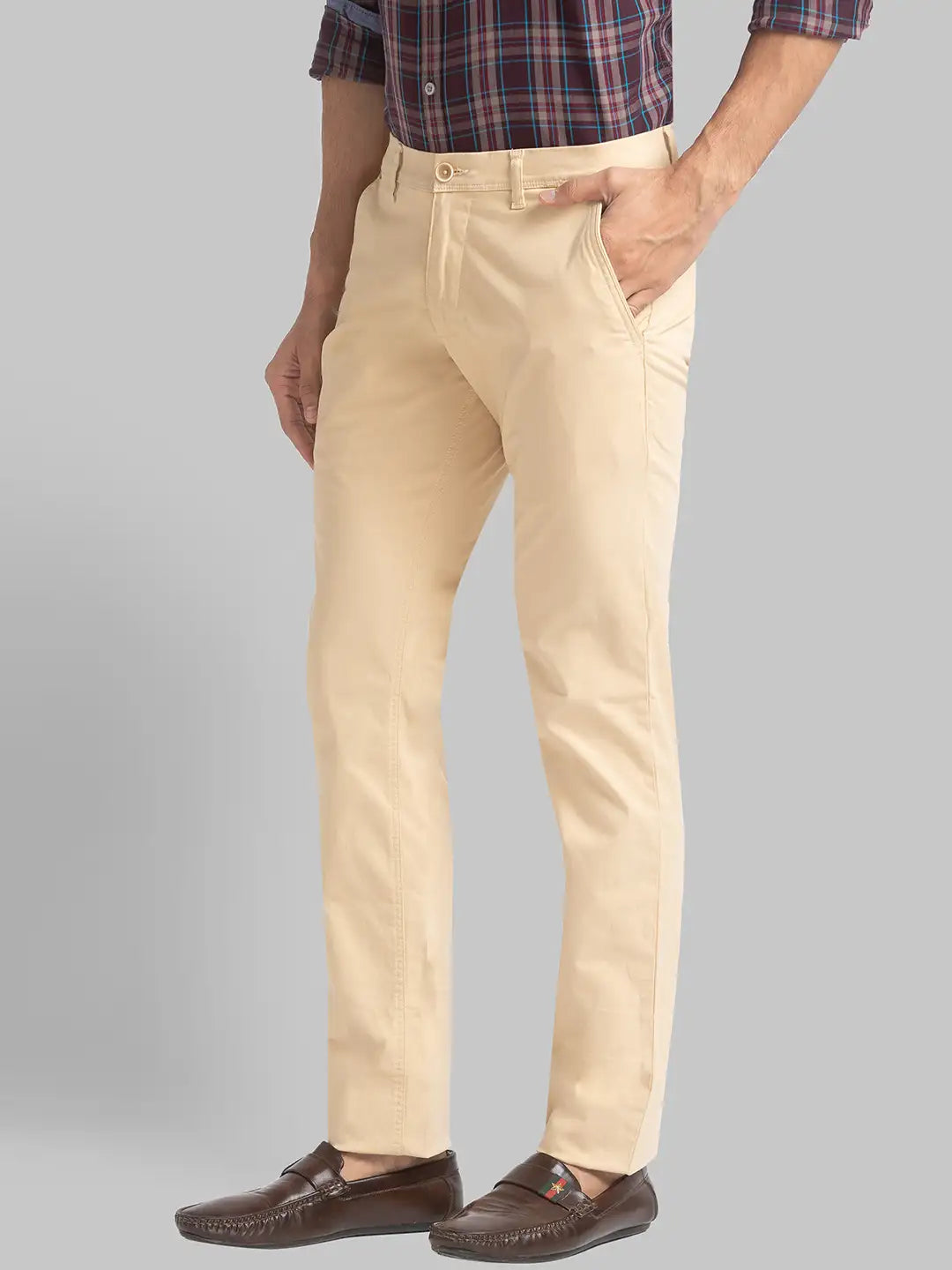 Men Tapered Fit Dark Grey Trouser