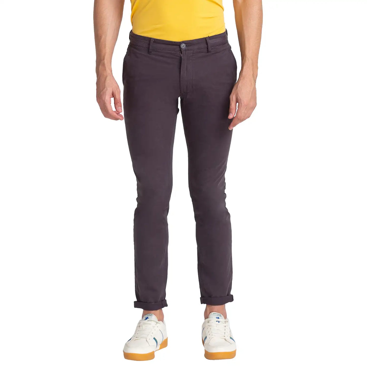 Men Tapered Fit Medium Khaki Trouser