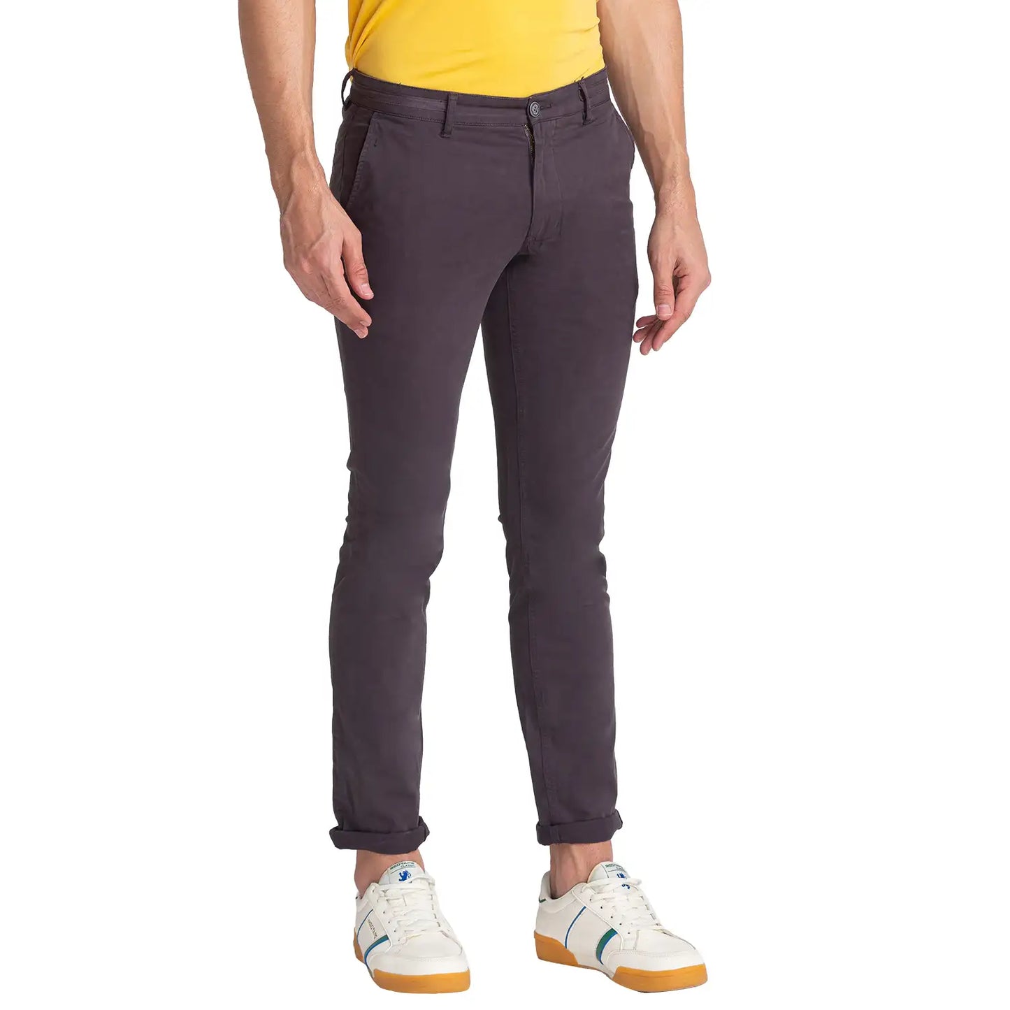 Men Tapered Fit Medium Khaki Trouser