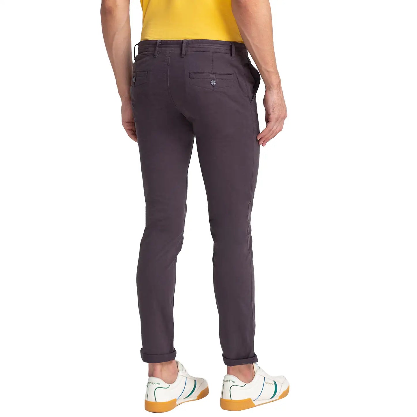 Men Tapered Fit Medium Khaki Trouser