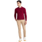 Men Tapered Fit Dark Brown Trouser