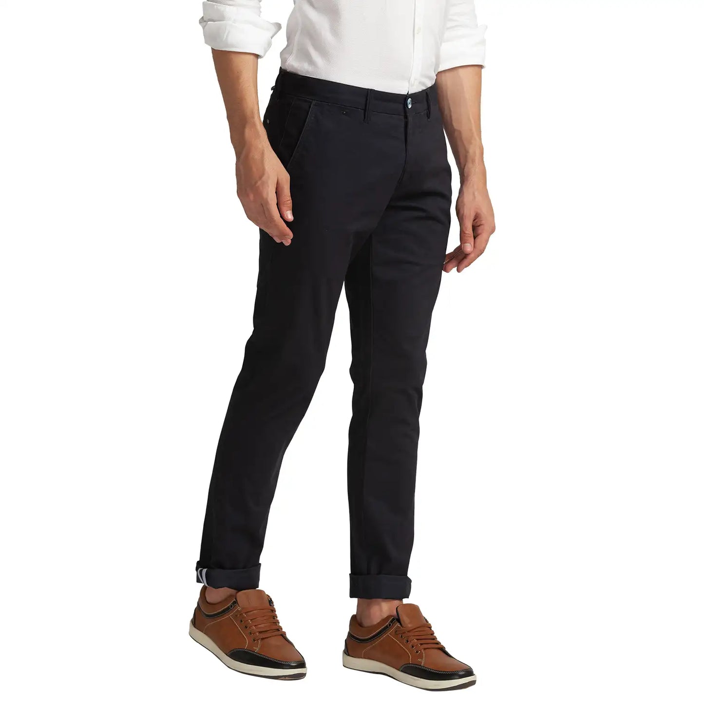 Men Tapered Fit Medium Green Trouser