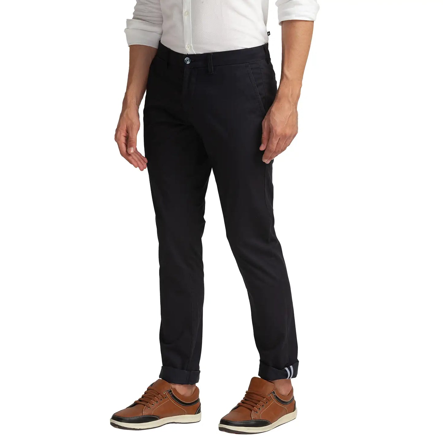 Men Tapered Fit Medium Green Trouser