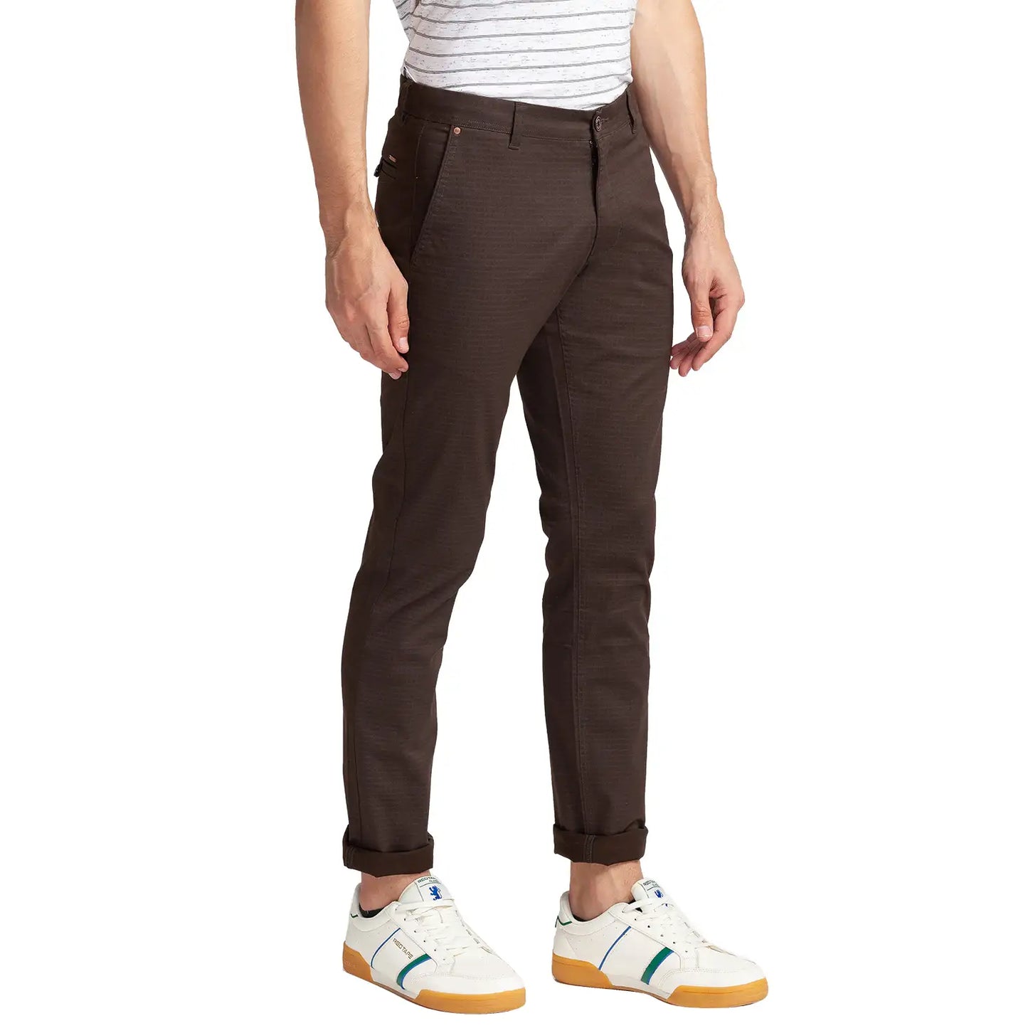 Men Slim Fit Dark Blue Trouser