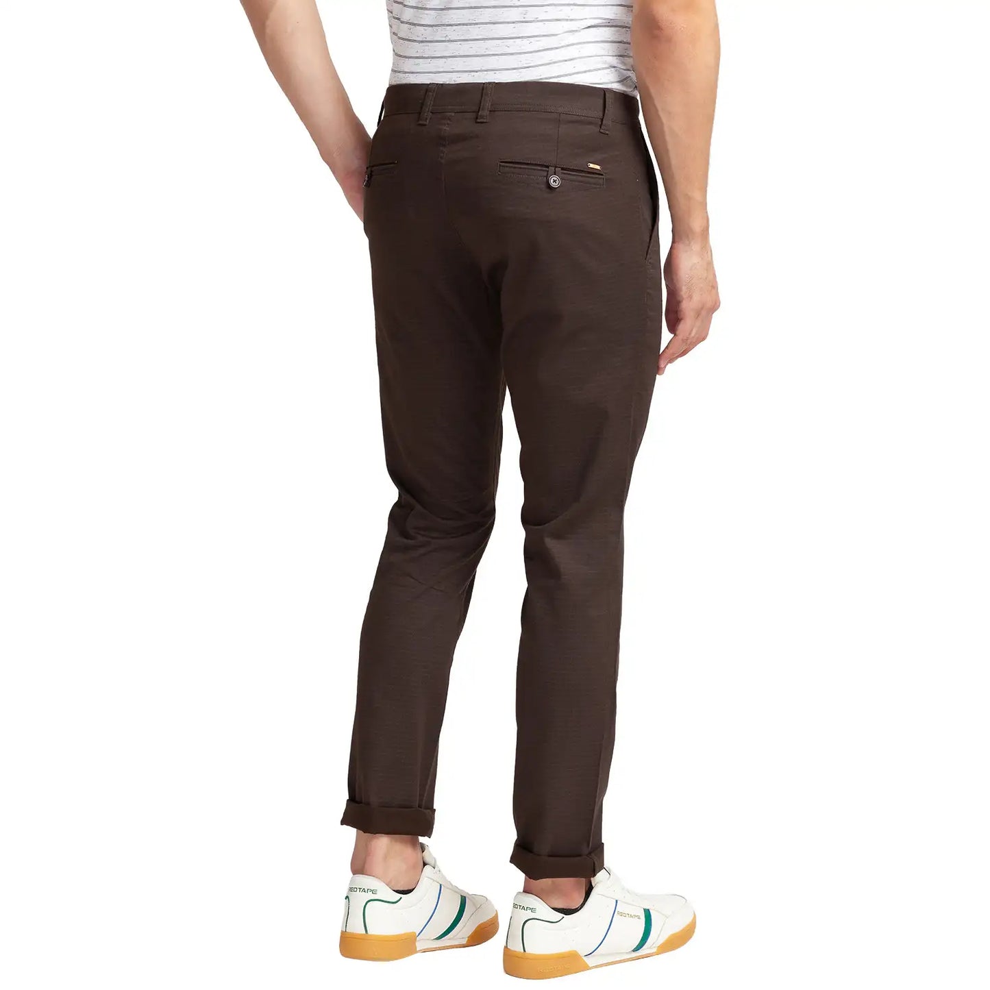 Men Slim Fit Dark Blue Trouser