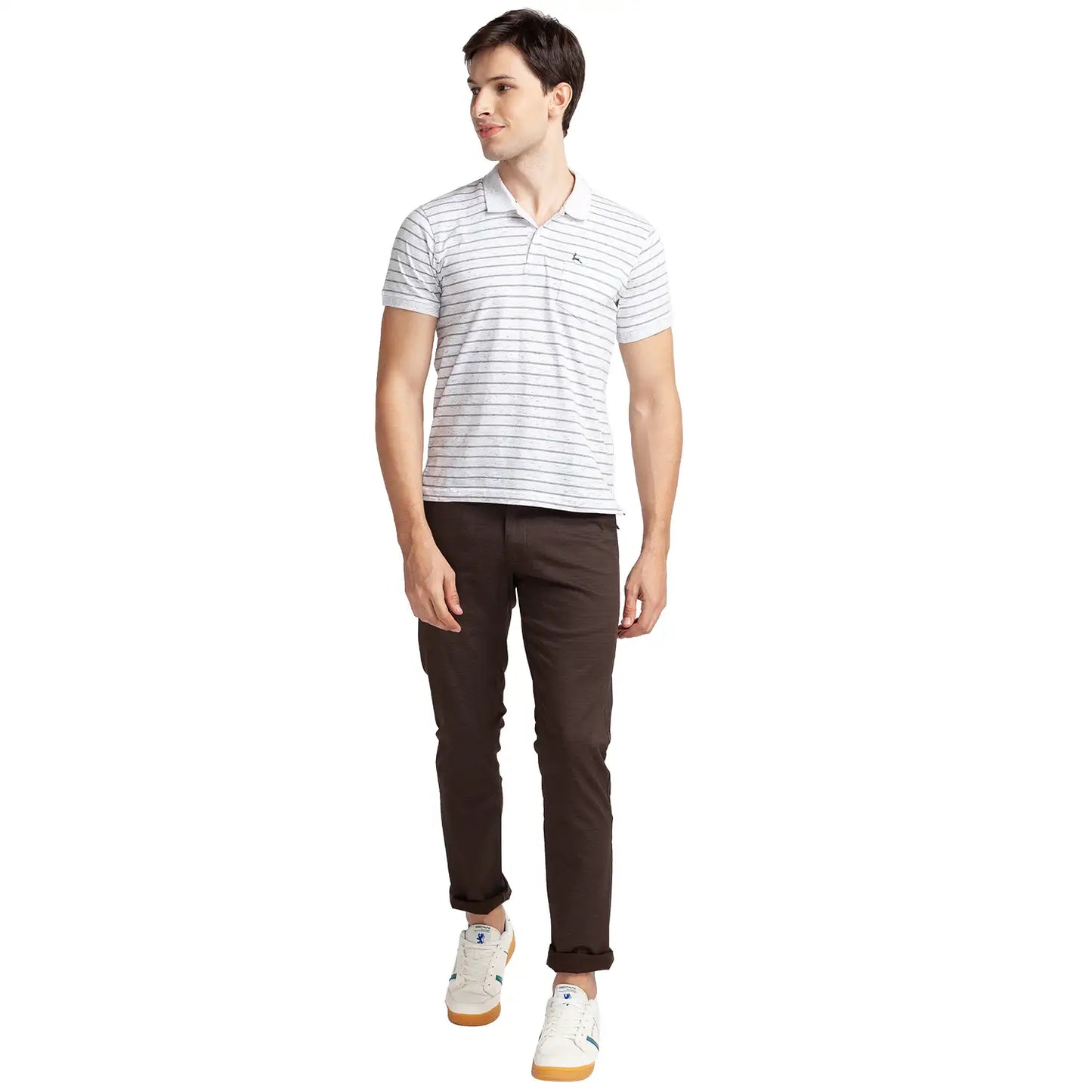 Men Slim Fit Dark Blue Trouser