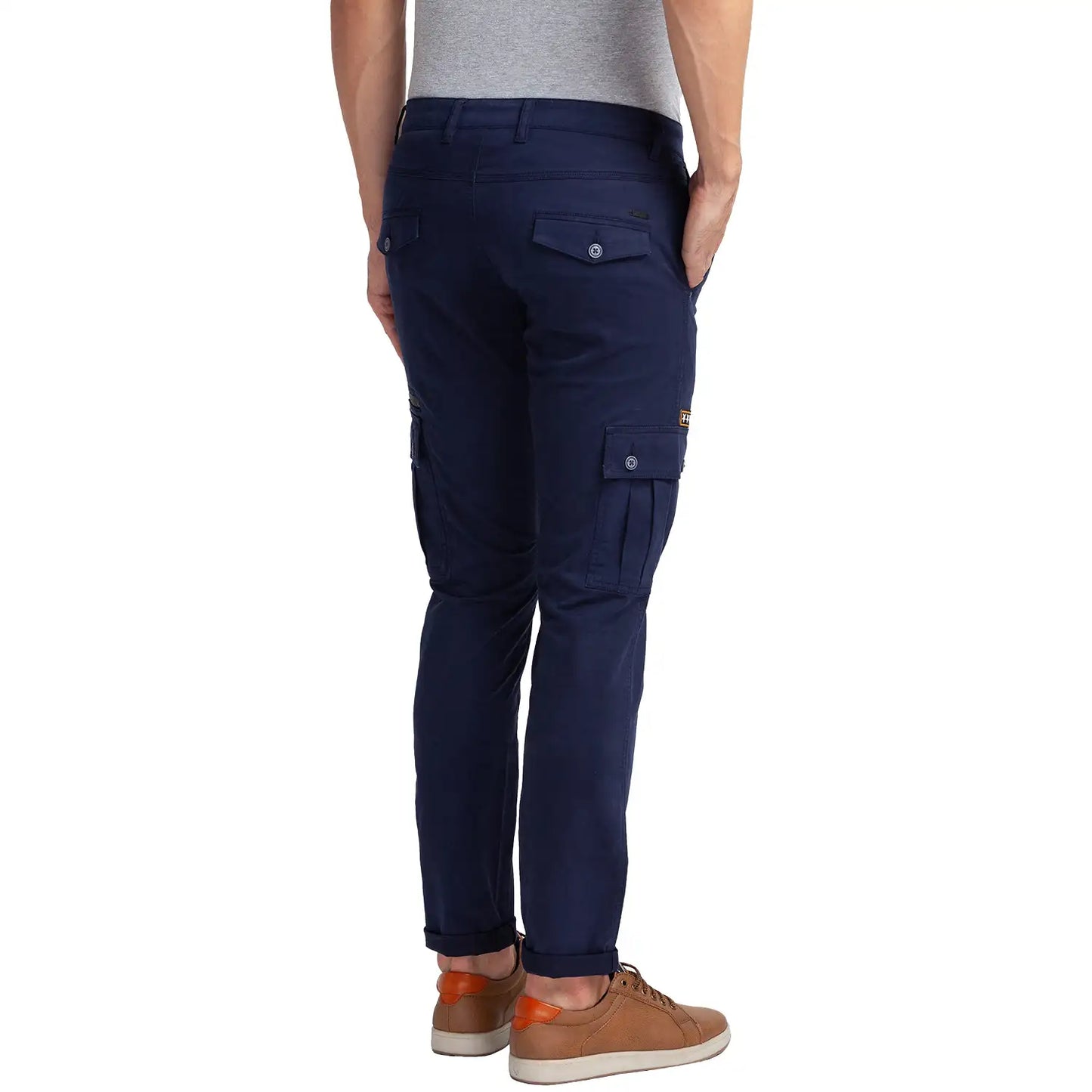 Men Tapered Fit Dark Grey Trouser