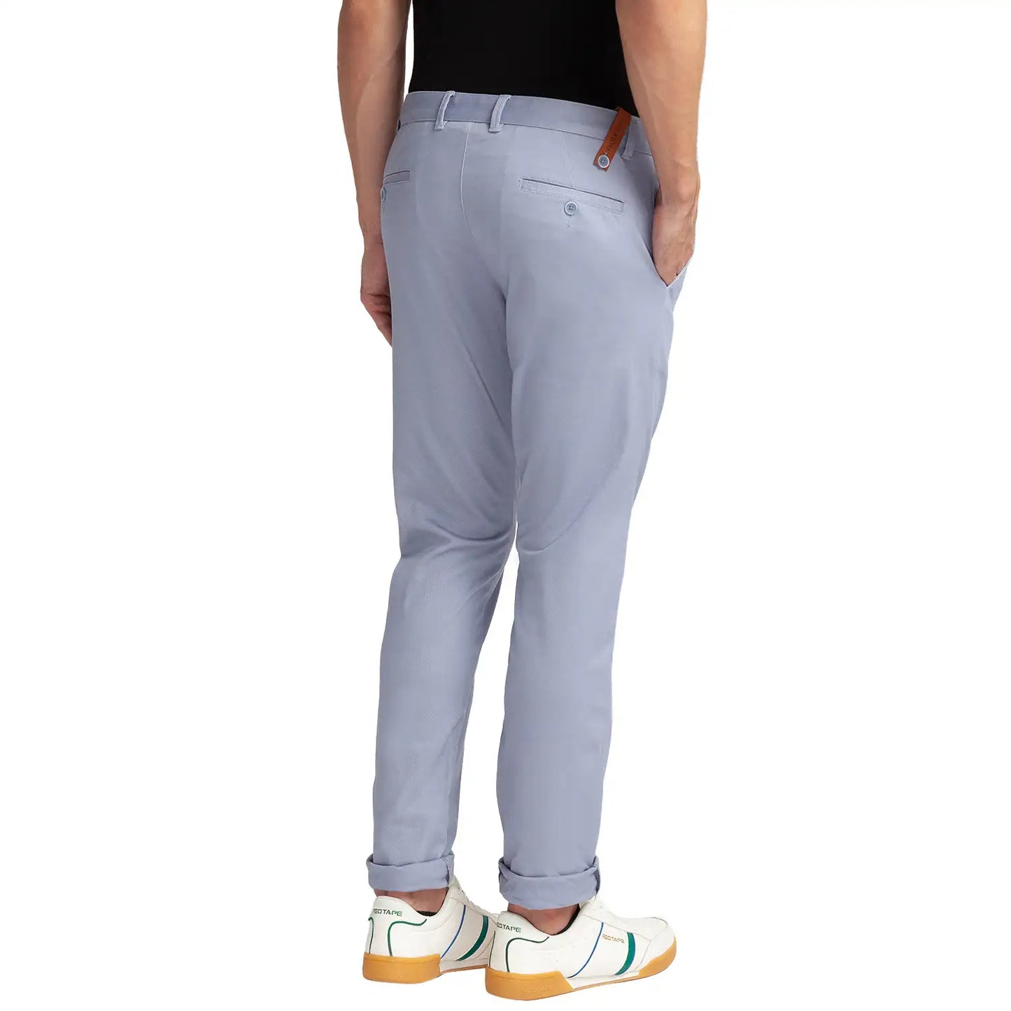Men Tapered Fit Medium Grey Trouser