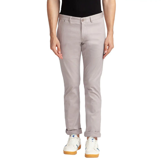 Men Tapered Fit Fancy Violet Trouser