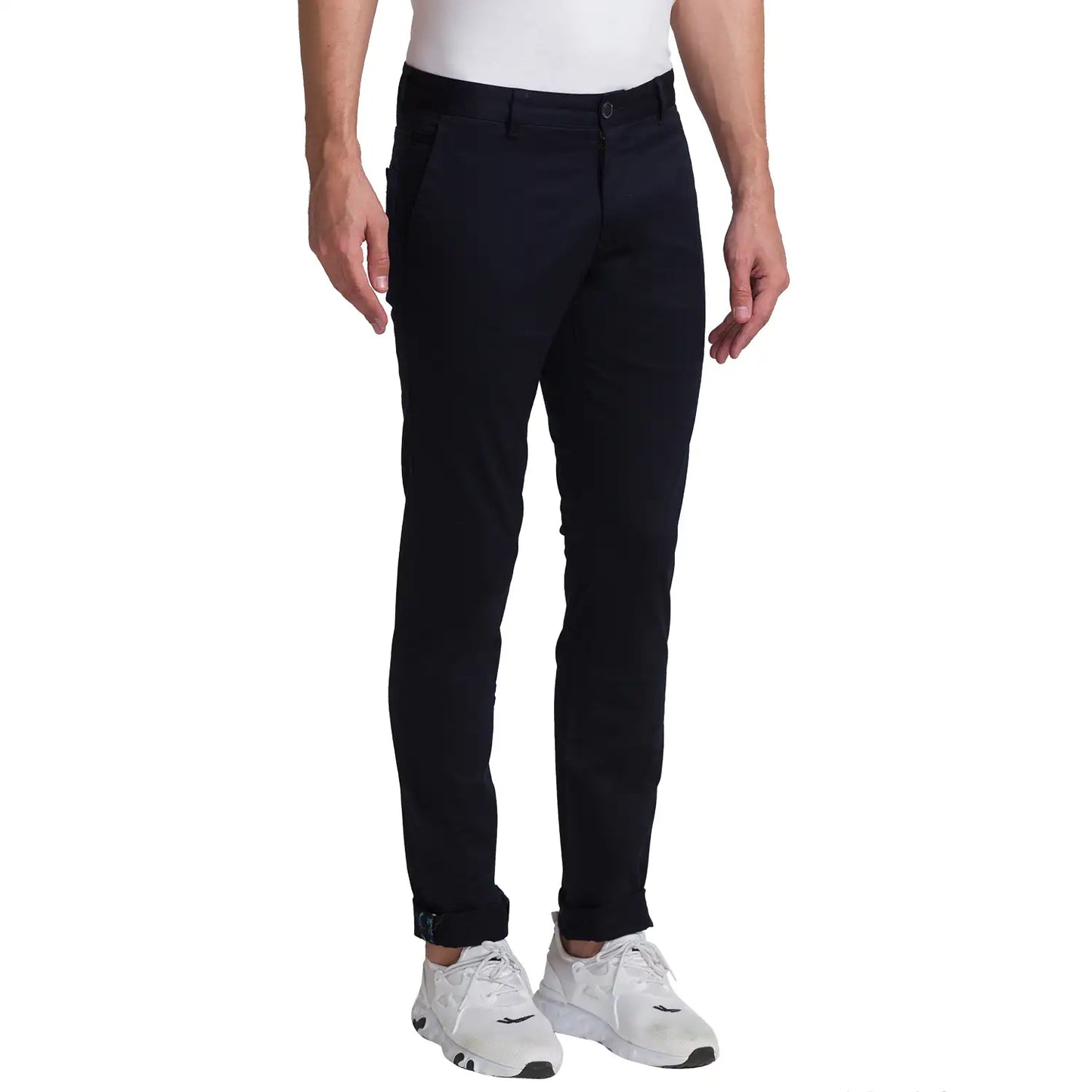Men Tapered Fit Dark Brown Trouser